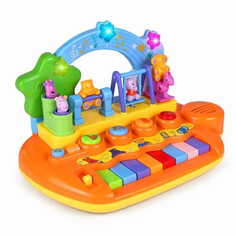 

Baby Kids Toy Musical Piano Activity Cube Play Center with Lights Mulitfunctions & Skills Learning & Educational Christmas Toys