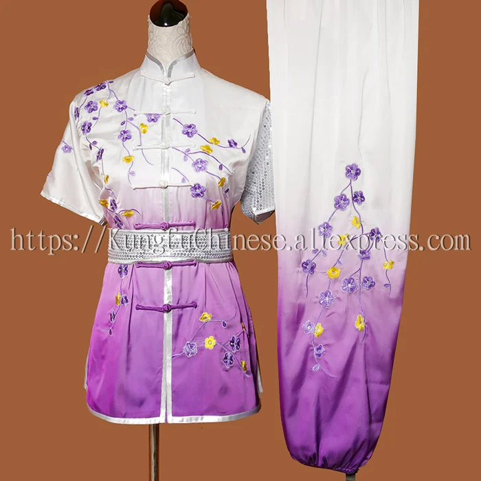 

Chinese Wushu clothes kungfu uniform changquan boxing demo Martial arts suit taolu outfit for women men children girl kids boy