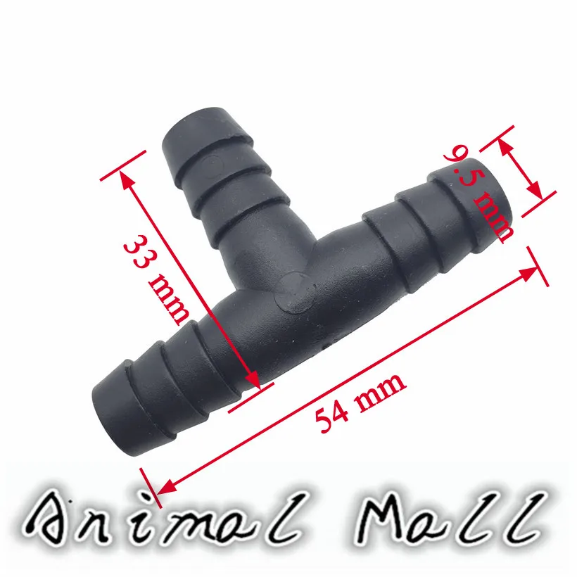 9.5 mm pipes Tee plastic pipe Poultry drinking water system Animals drinking Tool Gardens necessary Bird 50 Pcs poultry drinking accessories