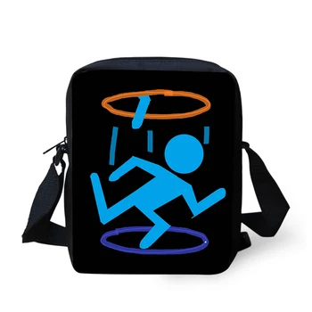 

THIKIN Portal 2 Printed Children Crossbody Bag for Girls Aperture Laboratories Game Logo Teenager Boys Kids Messenger Bag Custom