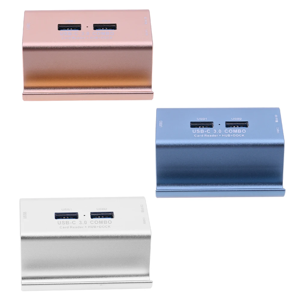 3Ports USB3.0 HUB with SD (HC)/ SD XC/ MMC/ MicroSD OTG Card Reader for