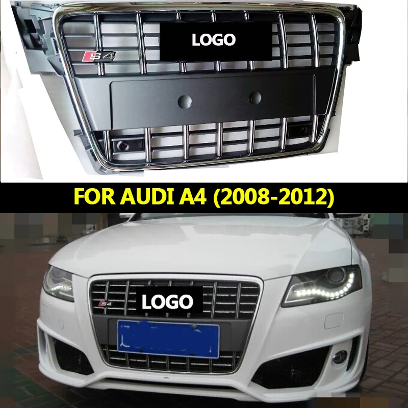 

B8 Grill for audi A4 ABS Black Painted Front Honey Mesh Grille for Audi A4 S4 RS4 B8 2008-2012