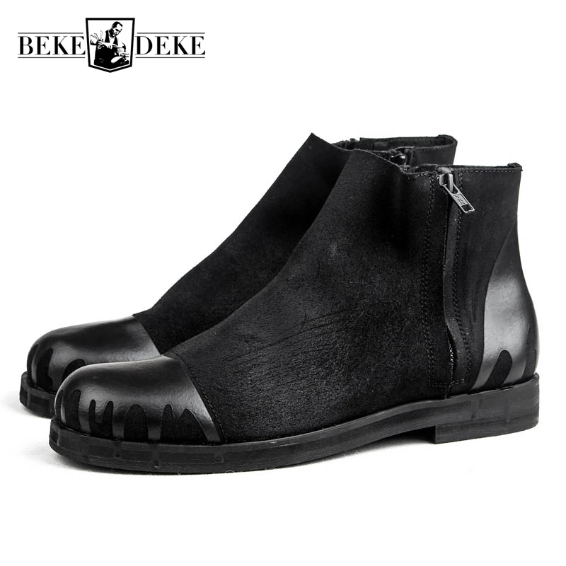 motorcycle ankle boots mens