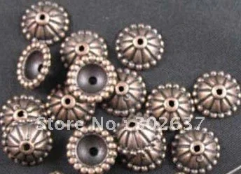 

FREE SHIPPING 300Pcs Antiqued copper plt beaded bead caps A767C