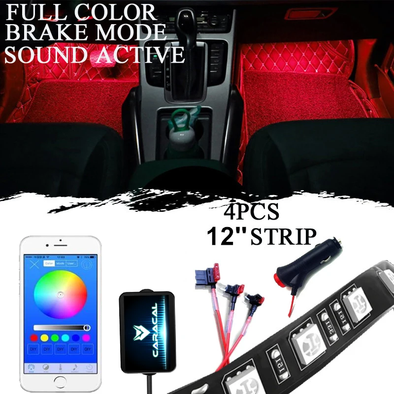 Buy Full Color LED Interior Car Kit Under Dash Footwell Seats Inside Lighting