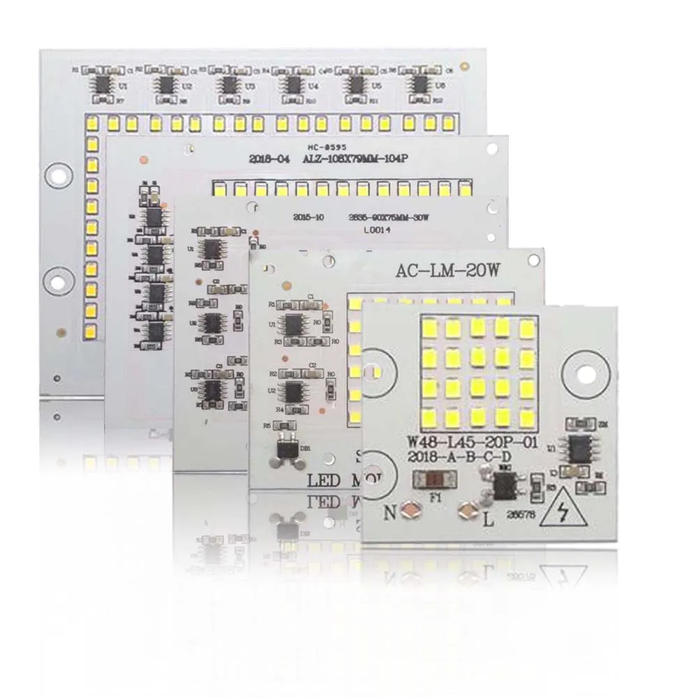 30 шт./лот светодиодный SMD чип для наводнения светильник 10 Вт 20 Вт 30 Вт 50 Вт 100 Вт ac220в вход умный IC светильник с бусинами для DIY наружной лампы
