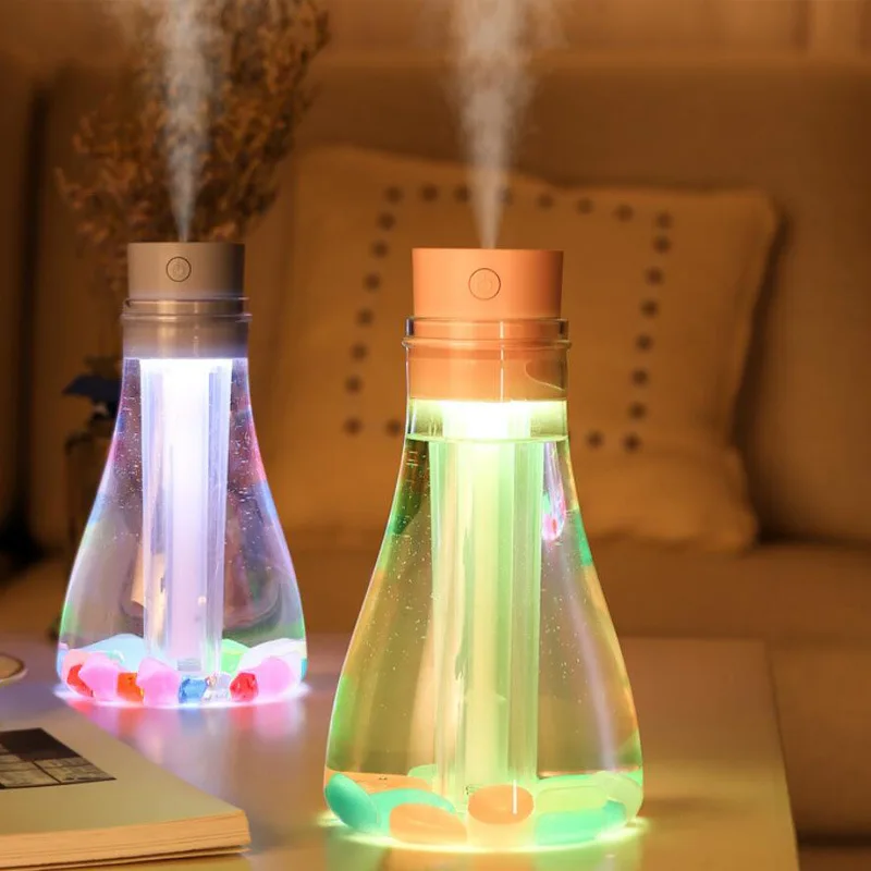

500ML Large Capacity Essential Oil Diffuser USB Air Humidifier Wishing Bottle Design Portable Humidifier