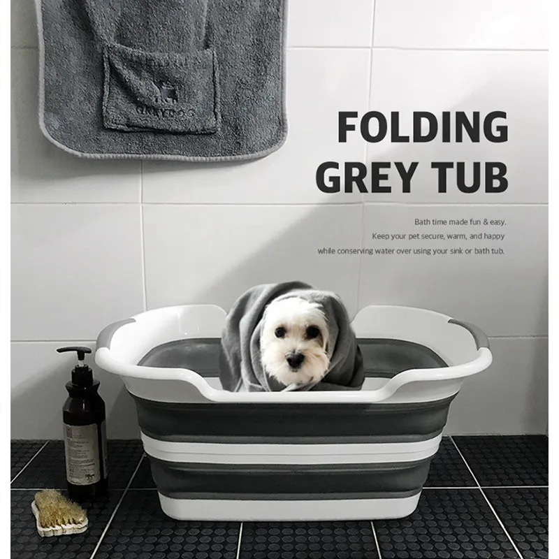 

Portable Bathtub Multifunctional Non-Slip Folding BathTub Child Pet Tub Creative folding hamper Storage Basket Thicken Washbasin