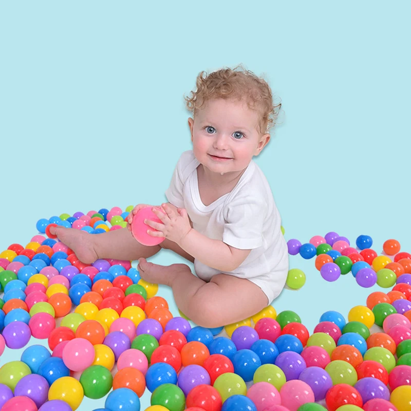 100 шт. мягкий пластиковый мяч для снятия стресса воздушный мяч водный бассейн океан волна мяч Экологичный красочный детский спорт на открытом воздухе Пита тент для игры