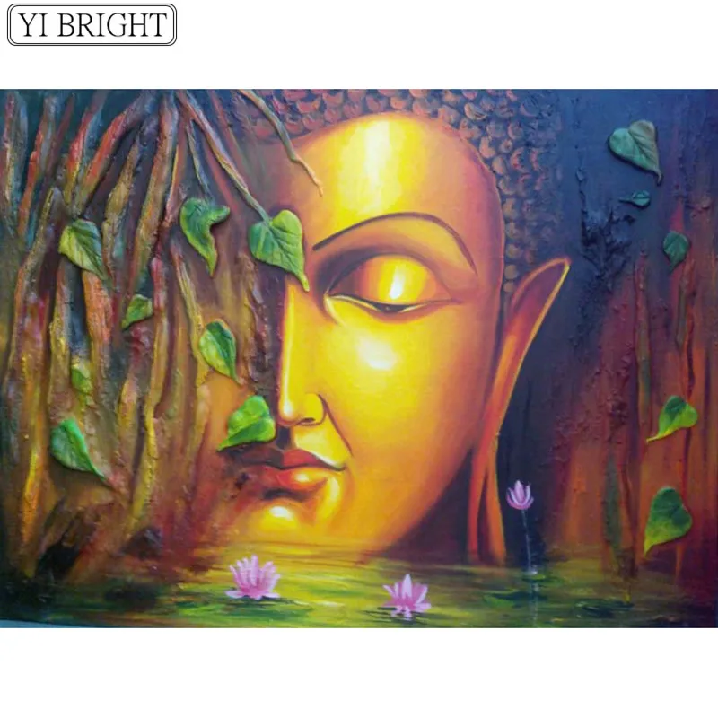 

5D DIY Full Square Diamond Painting Cross Stitch Buddha 3D Diamond Embroidery Rhinestone Mosaic Home Decoration