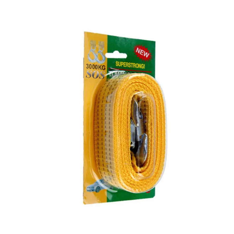 البوليستر سيارة الجر حبل سيارة السلامة الطوارئ مقطورة مع سيارة حبل للسحب