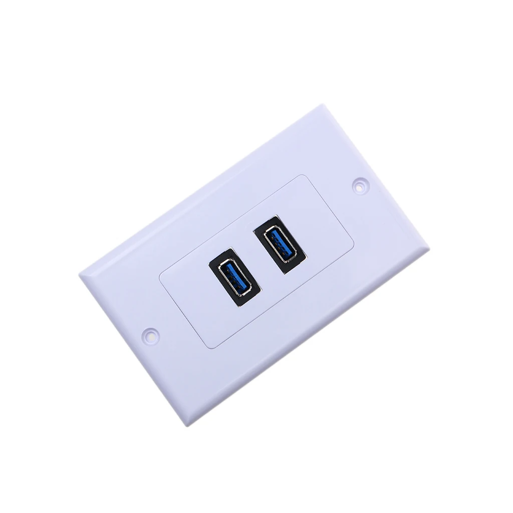 Двойной порт USB 3,0 настенная розетка с выходами розетка адаптер розетка док-станция