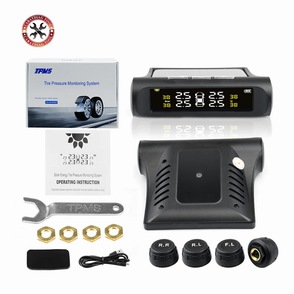 

Auto TPMS Car Tire Pressure Alarm Monitor System Tyre Pressure Monitor Warning 4pcs Car Tire External Sensor