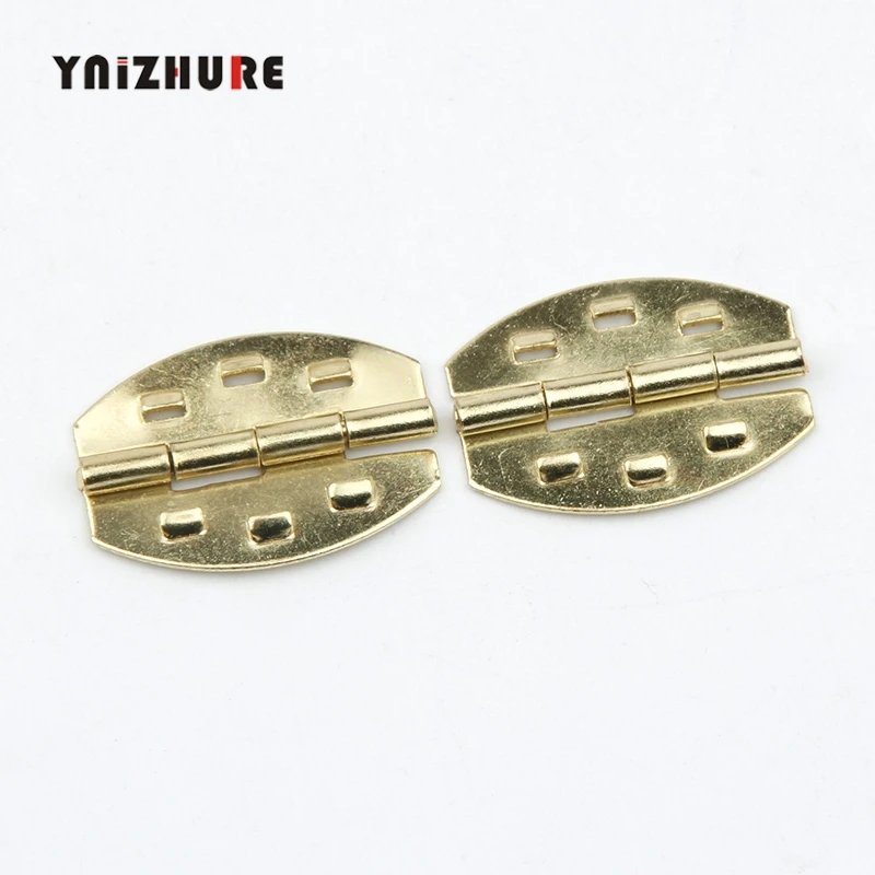 Goede 20 stks 25*18mm Olijf Scharnier Parlement Decoratieve Scharnieren Houten Sieraden Doos Scharnier Fittingen Meubels Hardware + Schroef