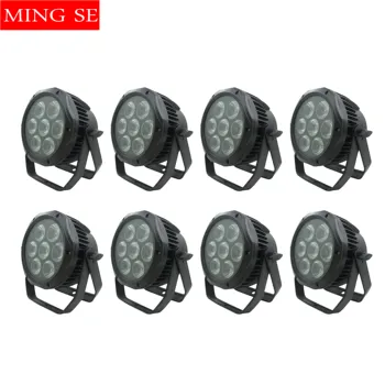 

RGBWA UV 6in1 7x18w Aluminum Par Can LED DMX Beam Effects Par 64 Mini DJ Par Light With Powercon In and Out Stage Lighiting