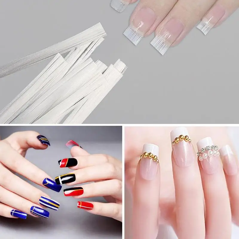 10pcs/set Nail Extension Nail Form Fiberglass for UV Gel DIY Nails Building Extension Tips Nail Form Tool