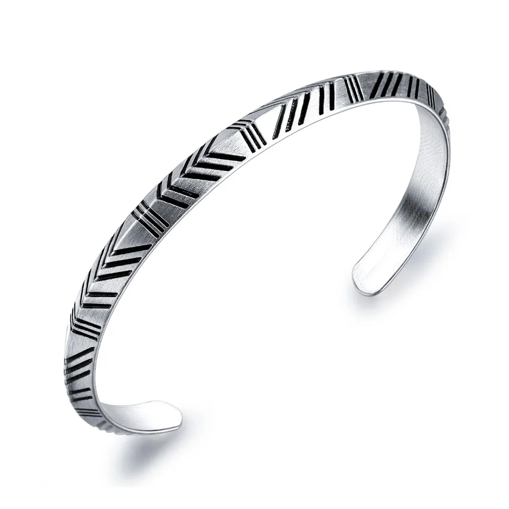 

High quality fashion creative stainless steel men's bracelet Personality street simple design bracelets jewelry gift 3-GH943