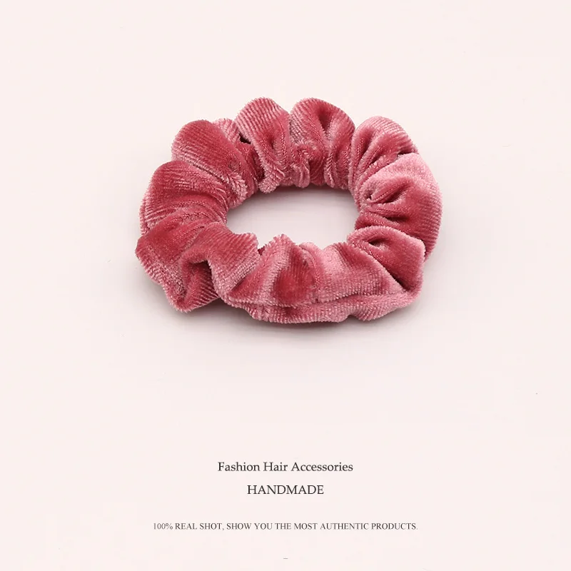 10 colors Velvet Scrunchie Women Girls Elastic Hair Rubber Bands Gum For Women Tie Hair Ring Rope Ponytail Holder Accessories