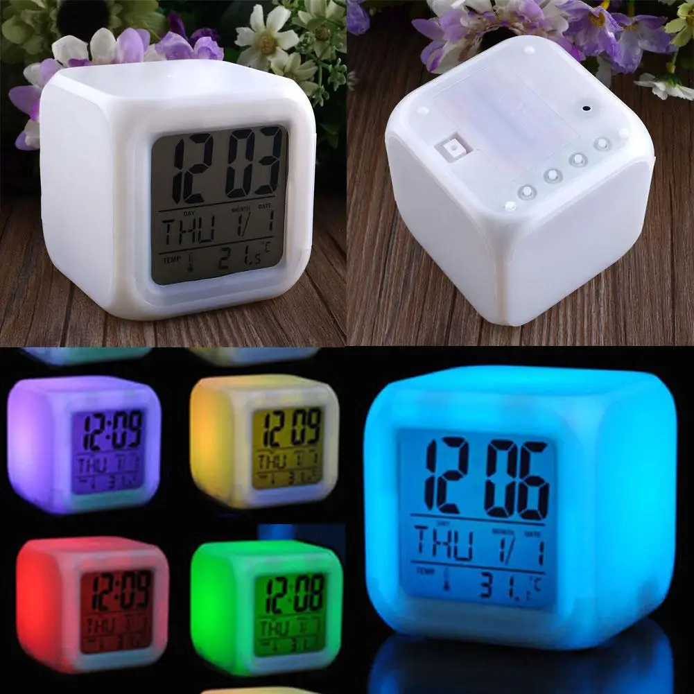 Online Buy Wholesale glowing led color change digital alarm clock from
