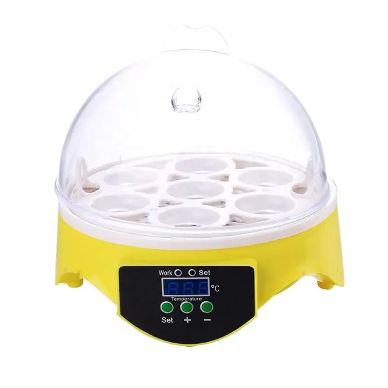 Mini 7 Egg Incubator Poultry Incubator Brooder Digital Temperature Hatchery Egg Incubator Hatcher Chicken Duck Bird Pigeon