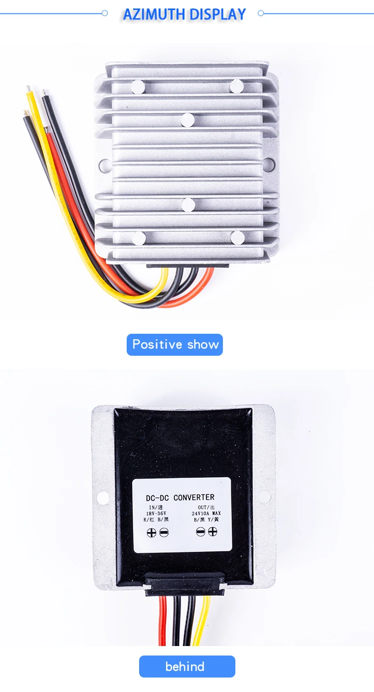 Преобразователь напряжения регулятор постоянного/постоянного тока 48 В понижающий до 24 В 5A10A15A20A22A водонепроницаемый редуктор напряжения кодер для гольфа модуль питания автомобиля