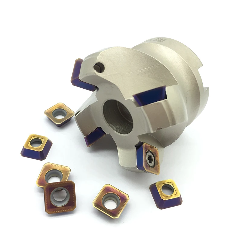 

SEKT1204 10pcs +KM12-50-22-4T-1pcs Milling Cutter carbide Insert Face Mill Shoulder Cutter For Milling Machine