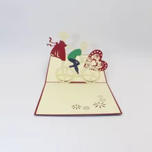 3D ручной работы, лазерная резка сладкий Велосипедный Спорт Lover Бумага приглашение Поздравительные открытки открытка Свадебная День Святого Валентина предложить креативный подарок