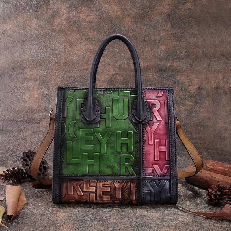 Leather Handbag Handmade Top-handle Bag Messenger 2 Leather Handbag Handmade Top-handle Bag Messenger 2