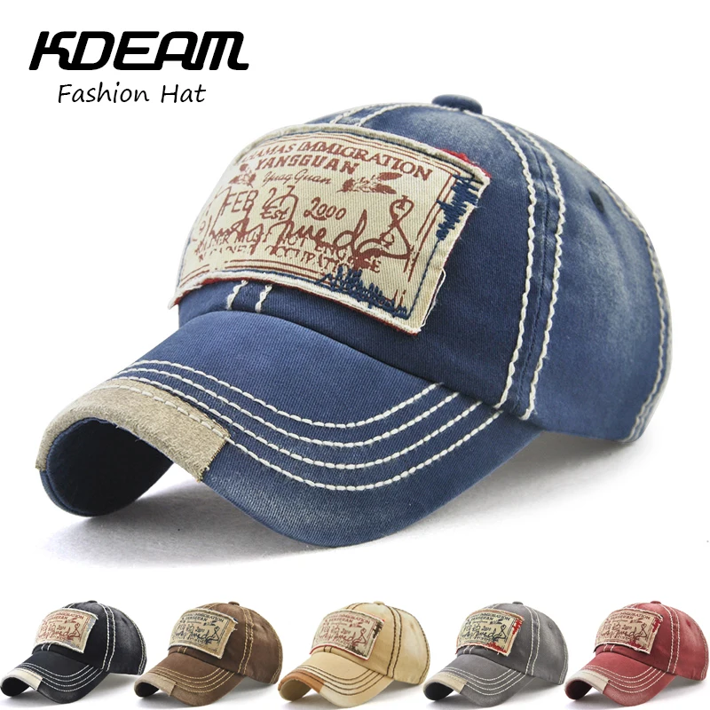 

KDEAM Brand Hot 2018 Retro Cotton Baseball Cap For Men Hat Summer Cap Unisex Hip Hop Cap Grinding Multicolor Hats Women 03921