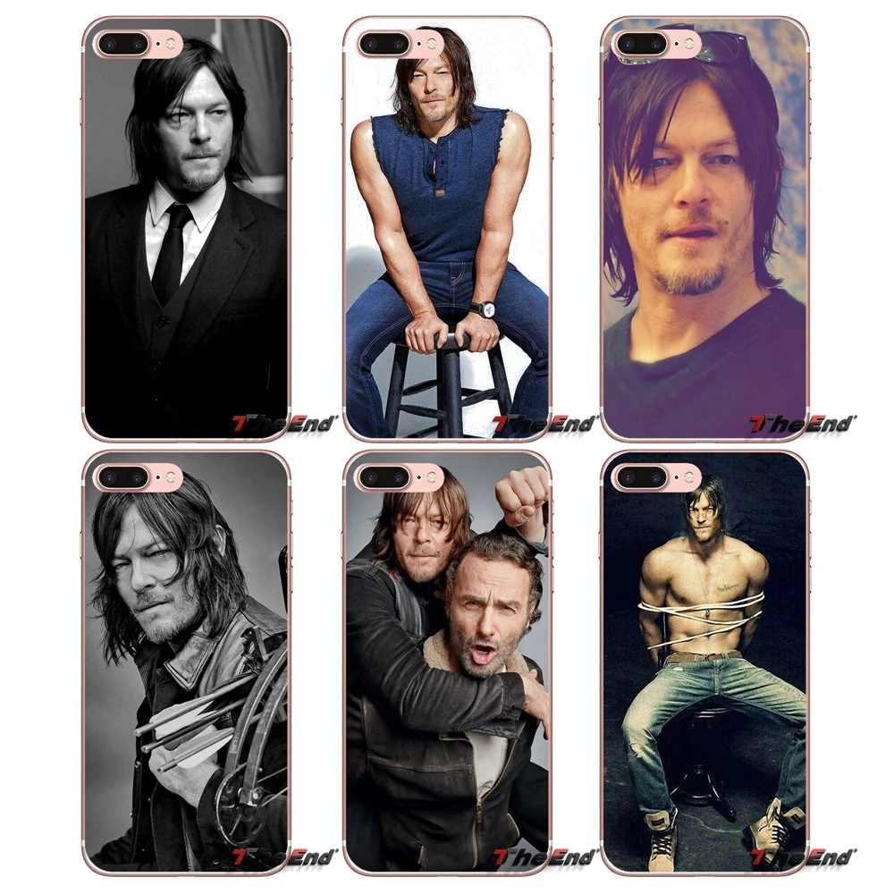 Мягкий чехол для iPhone X 4 4S 5 5S 5C SE 6 6S 7 8 Plus Samsung Galaxy J1 J3 J5 J7 A3 A5 2016 2017 Daryl dixon norman walking dead|case