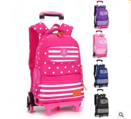 

Kid's School Wheeled Backpack For Girls School Trolley Bag For Girls Travel Trolley Bag Child Kids Girls Trolley Bags Mochila