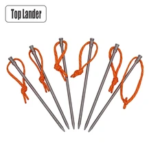 Из титана для палатки колышки сверхлегкие высокопрочные палаточные колья легкий ветрозащитный трос для ногтей Палатка аксессуары никогда не ржавый