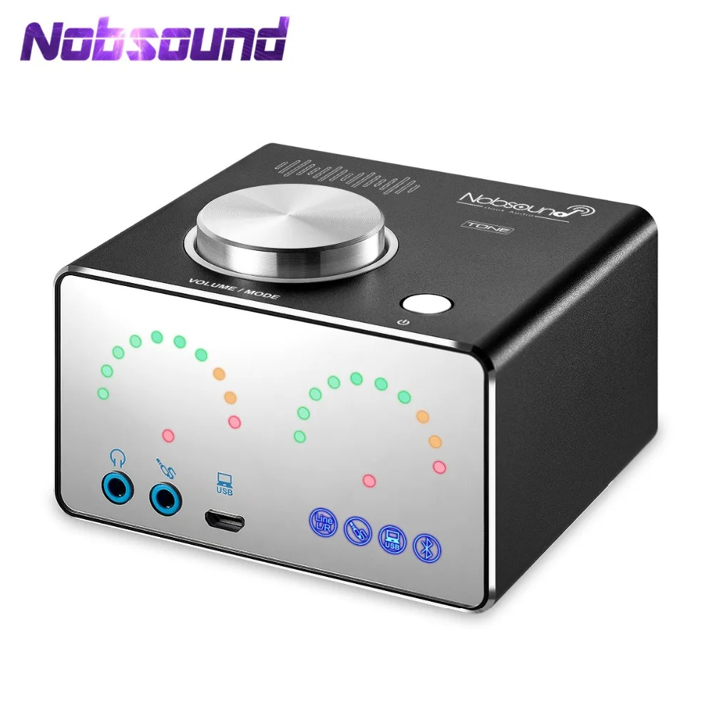 

Nobsound HiFi Digital Amplifiers Home Audio Mini Bluetooth 4.2 Desktop Integrated Power Amp Stereo Headphone Amp USB Sound Card