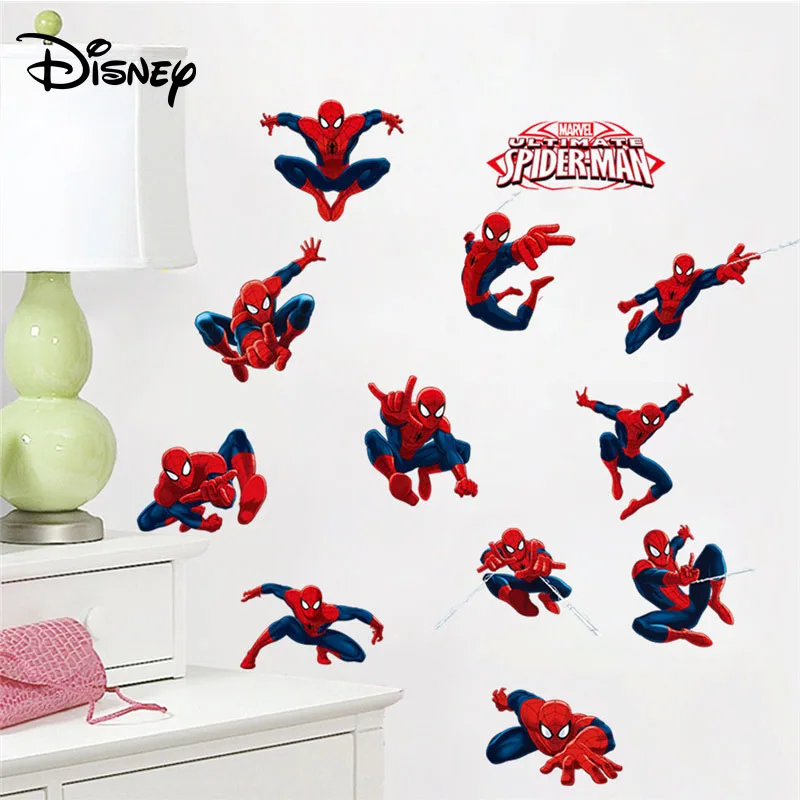 Стикер Диснея Marvel супергерой Человек-паук стикер Детская комната Домашний декор