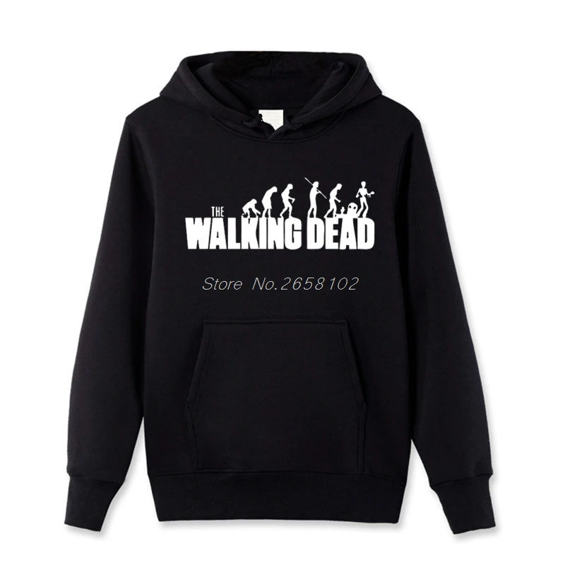 

Spring Autumn Cool Men's Hoodies The Walking Dead Hoody Male Cotton Fleece Pullover Sweatshirt Hip Hop Streetwear Coat