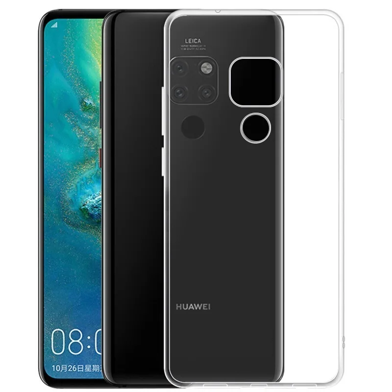Luxury Brand For Huawei Mate20 10 9 8 7 Pro Soft Slim TPU Case Anti Slip Clear Cases Transparent Silicone For Mate RS 20X 20pro