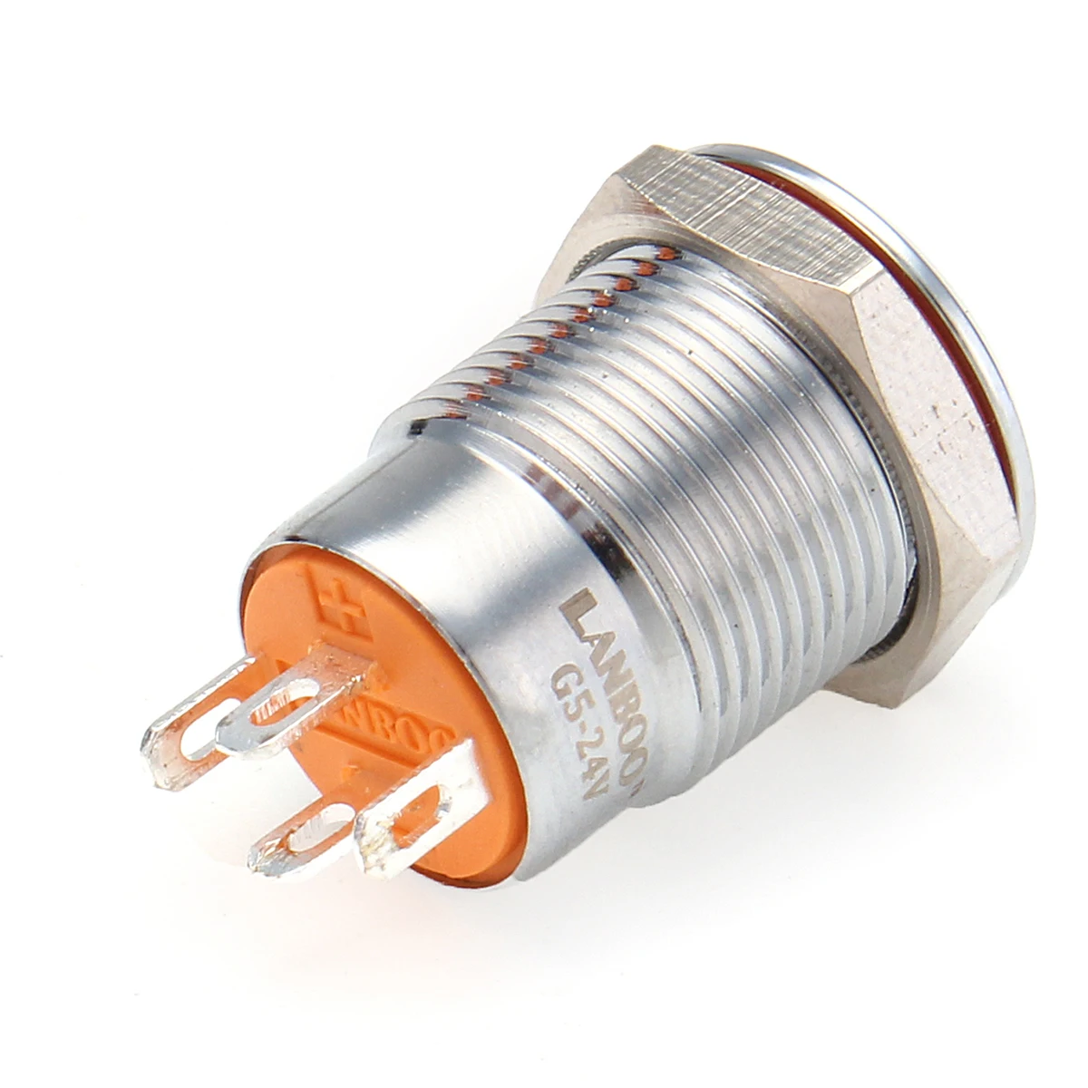 12 V-24 V 4Pin с бистабильным самоблокирующимся переключателем 12 мм металлический вкл/выкл светодиодная Кнопка рычаг управления для мотоцикла переключатель Водонепроницаемый