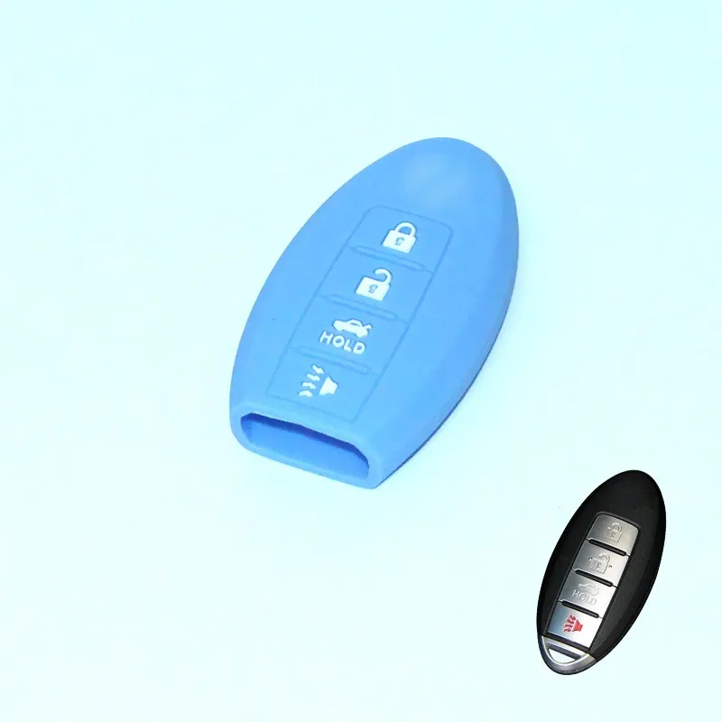 Auto keyless New Black and Red Protecting Bag Silicone Smart Remote Key Case Cover for 4 Buttons Infiniti G Series G37 JX35 Q Series Q50 Q60S Q70L QX EX FX M Smart Key Case Shell Fob