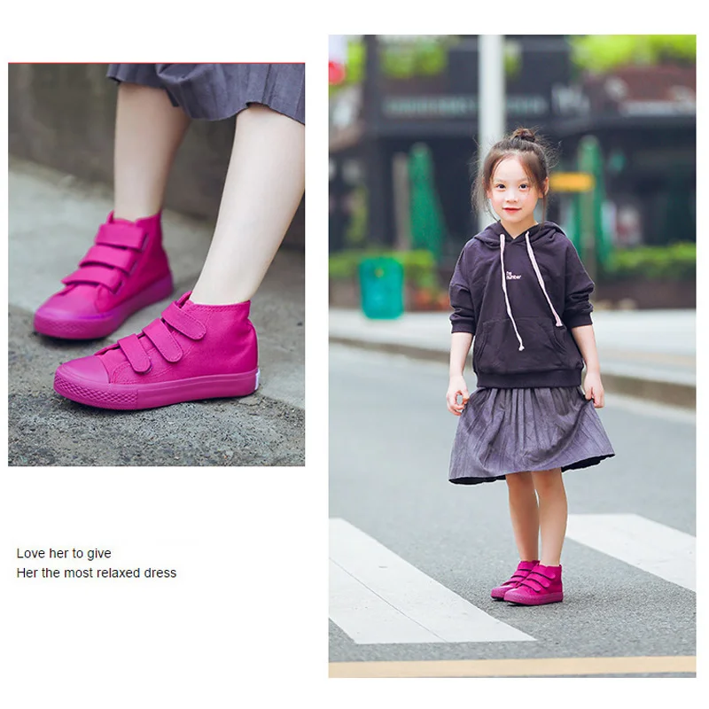 2018 قماش الأطفال أحذية الرياضة مكافحة زلق الفتيان رياضية العلامة التجارية الاطفال أحذية للفتيات الحلوى الألوان عارضة الطفل شقة الأحذية