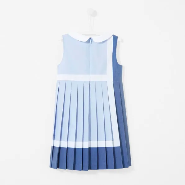 J/Брендовое синее Хлопковое платье для девочек; Мода для девочек г.; рождественское платье для маленьких девочек