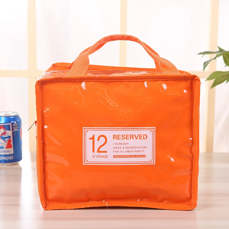 Orange Size S Портативная Изолированная Термосумка-бутылка для завтрака, сумка-холодильник для переноски, сумка для хранения, модная сумка из искусственной кожи, чехол для пикника, сумки-холодильники - Цвет: Orange Size S