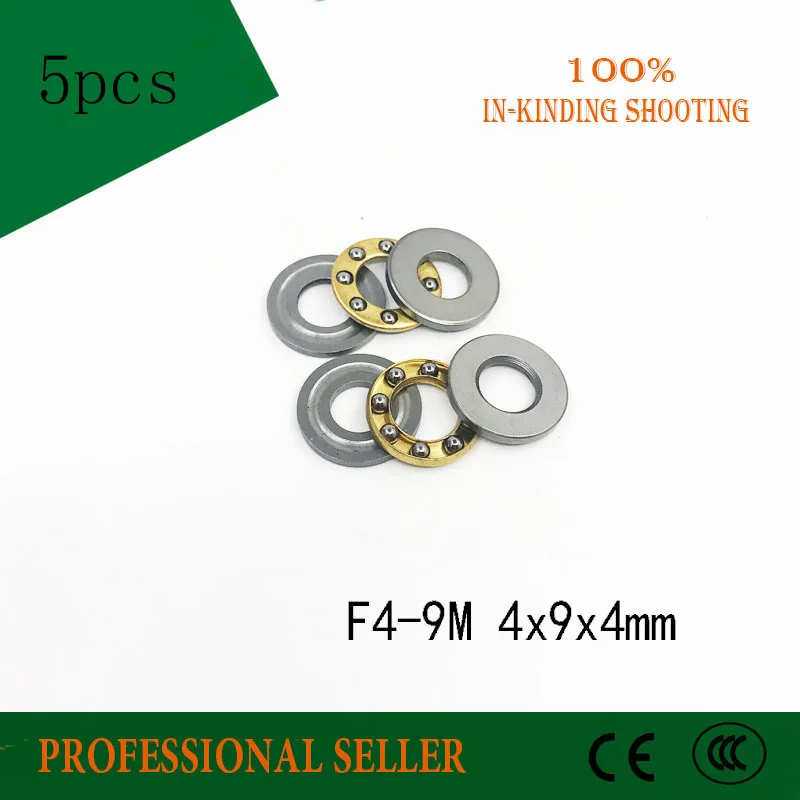 5pcs F4-9M 4*9*4mm Axial shaft Thrust ball Bearing assembly plane thrust bearing | Обустройство дома