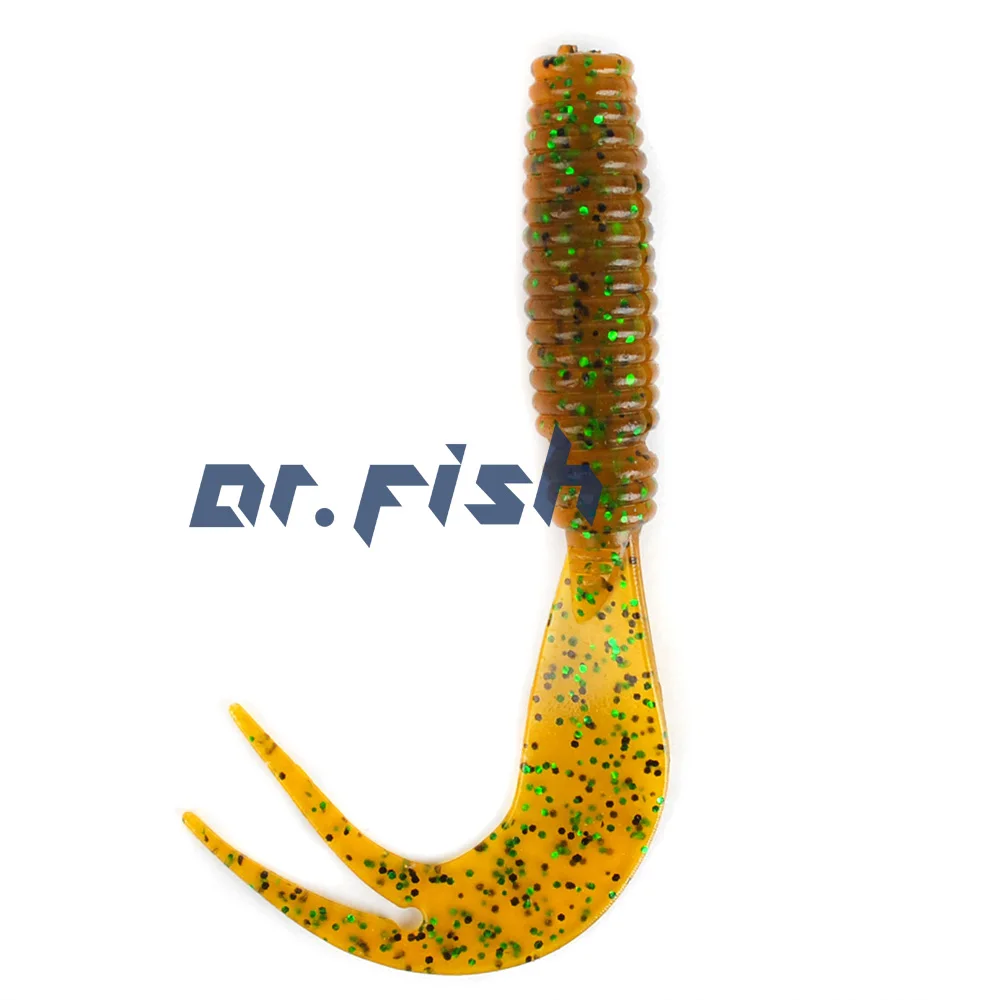 Dr.Fish рыболовная мягкая пластиковая наживка для ловли окуня 8 грубовых двойных