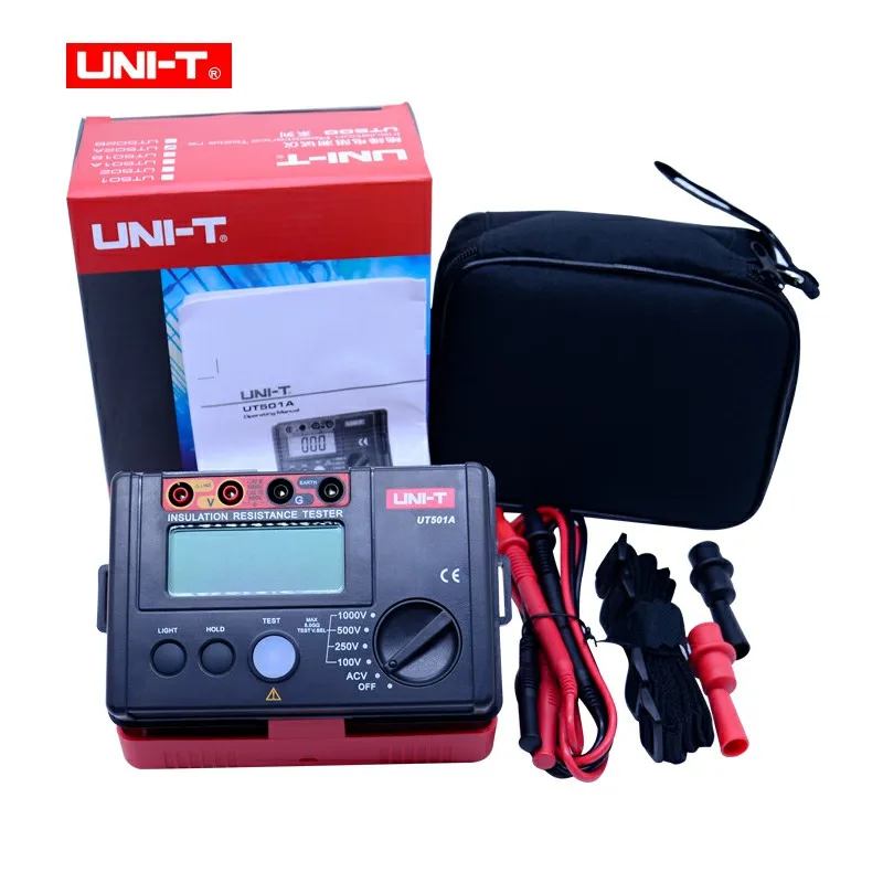 

LCD Backlight Display UNI-T UT501A 100V--1000V megger Insulation earth ground resistance meter Tester Megohmmeter Voltmeter