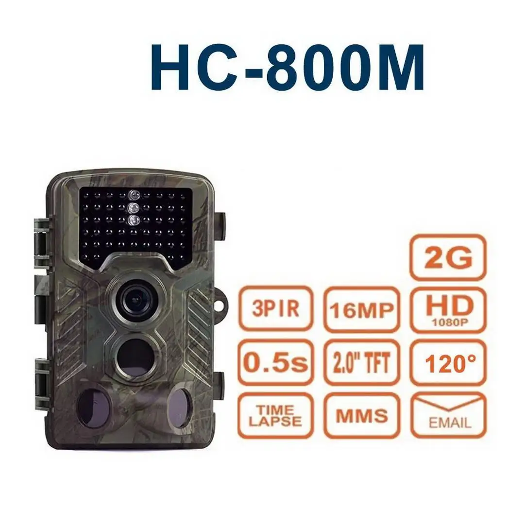 

HC-800M 16MP Digital 2G Hunting Camera Night Vision 1080P IP65 Trail Wild Camera with GSM / GPRS for Animal Photo Traps1