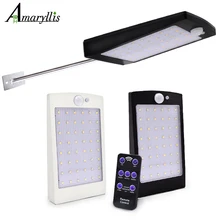 Открытый солнечный светильник 48 светодиодов датчик движения светильник s с пультом дистанционного управления сад настенный водонепроницаемый светильник безопасности