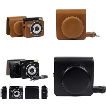 

Camera PU Leather Protector Shoulder Crossbody Storage Bag Case Cover Replacement For Instax SQ6