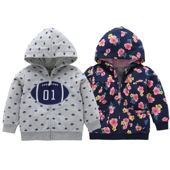 2020 Rushed New Menino Autumn Winter Warm Baby Clothes Girls Sleeve Hoodies Boy Sweatshirt With Zipper Dot Outfits autumn thanksgiving fall winter baby girls brown orange turkey outfits polka dot pant clothes ruffle boutique match accessories