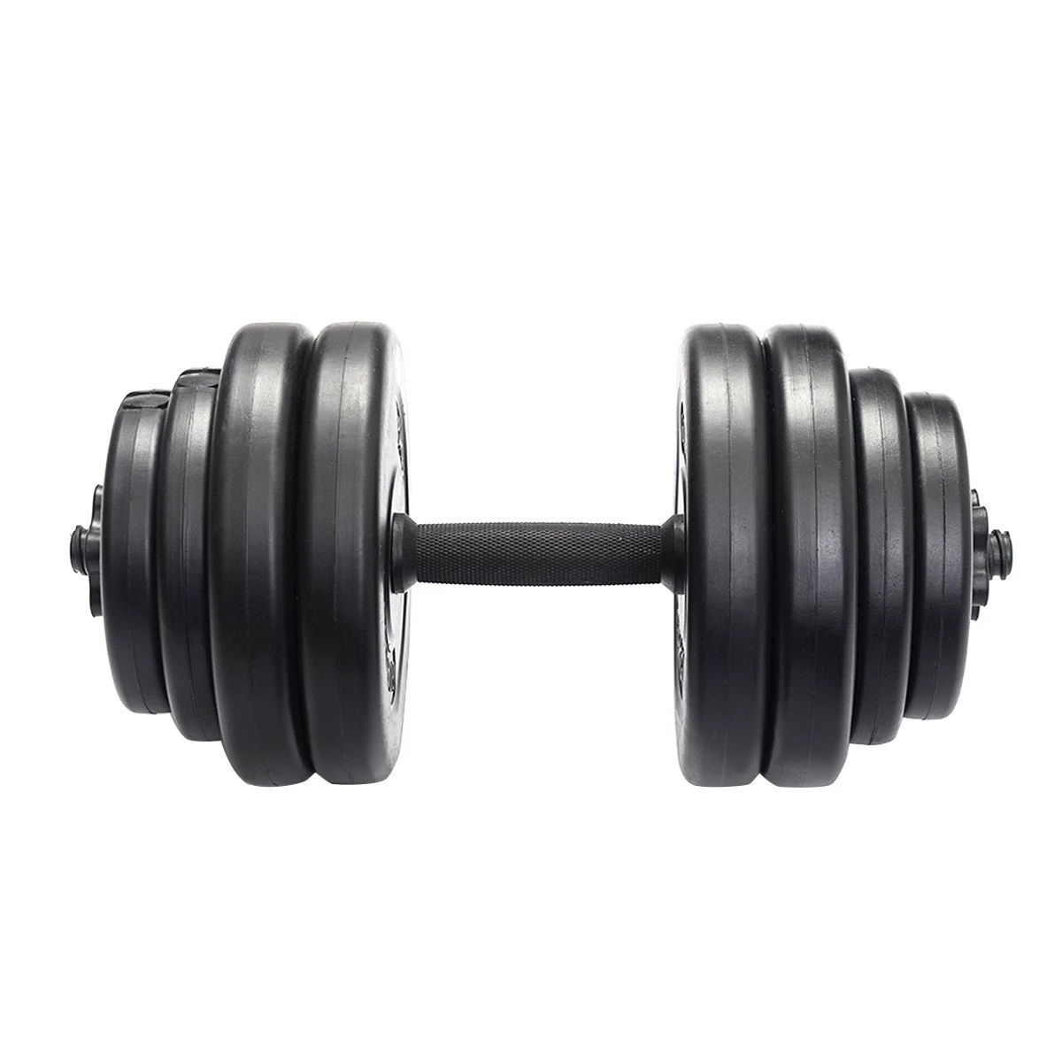 64lb Weight Bar Dumbbell Set Adjustable Cap Gym Barbell Plates Muscle Building