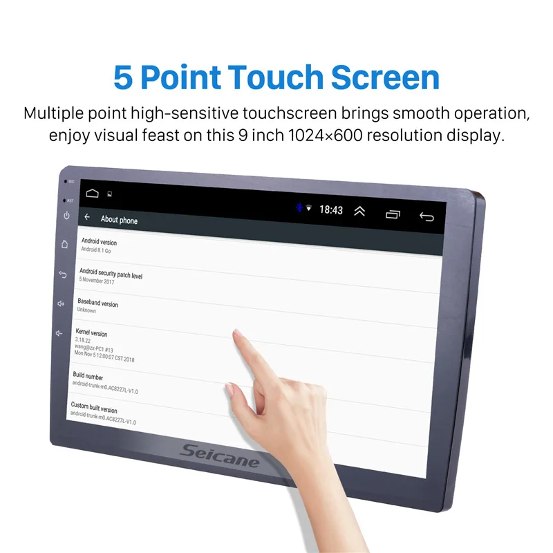 Seicane Android 8,1 9 дюймов 2Din универсальный автомобильный Радио wifi gps мультимедийный плеер для TOYOTA Nissan Kia RAV4 Honda VW hyundai